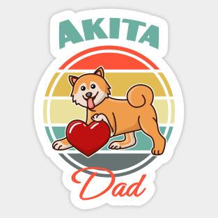 Akita Inu Dad Dog puppy Lover Cute Mothers Day Father's day Sticker